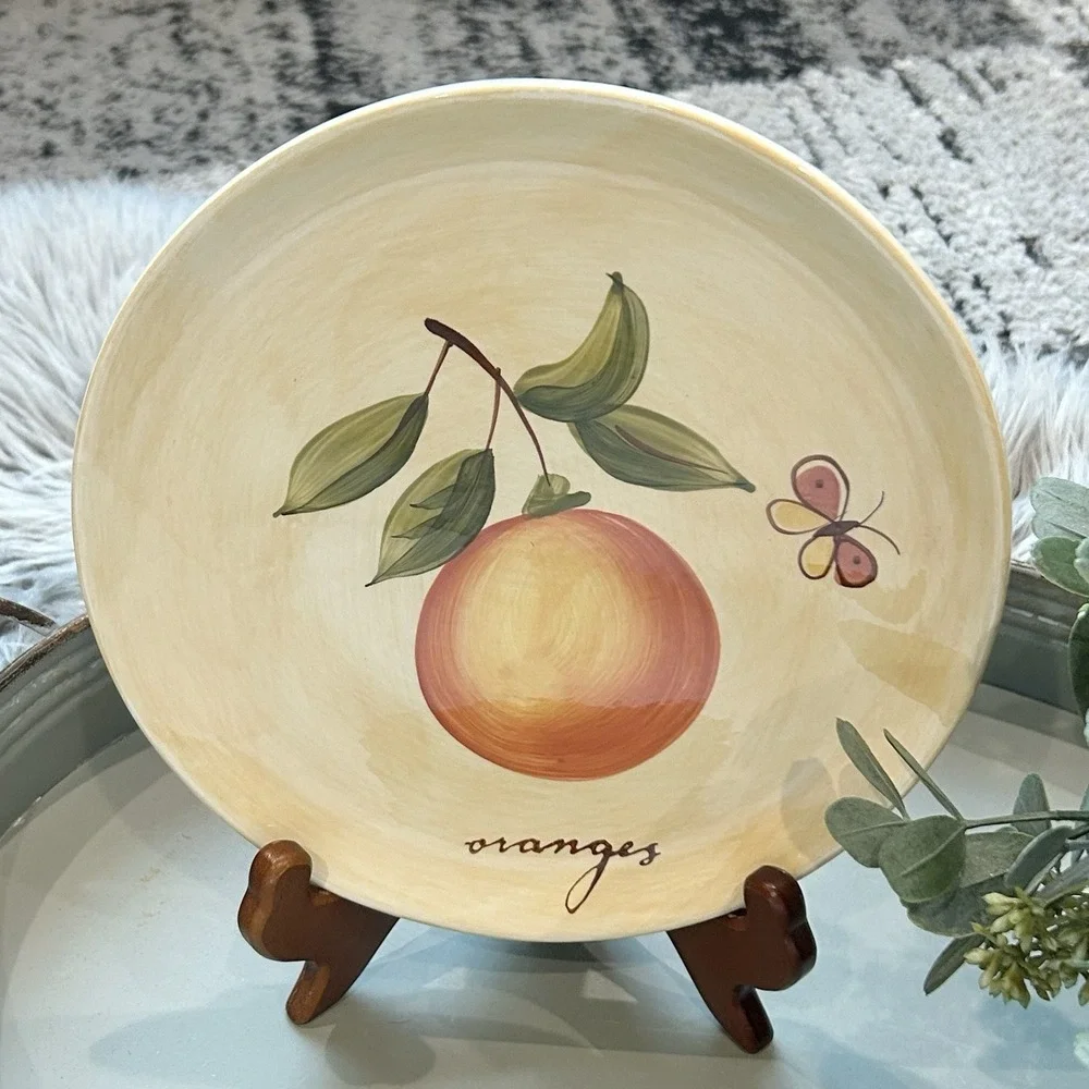 PIER 1 Provence Hand Painted Earthenware 